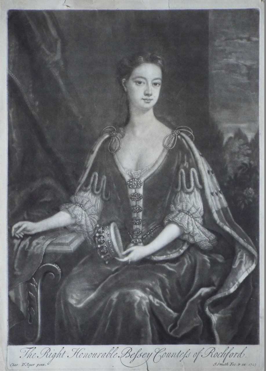 Mezzotint - The Right Honourable Bessey Countess of Rochford. - Smith